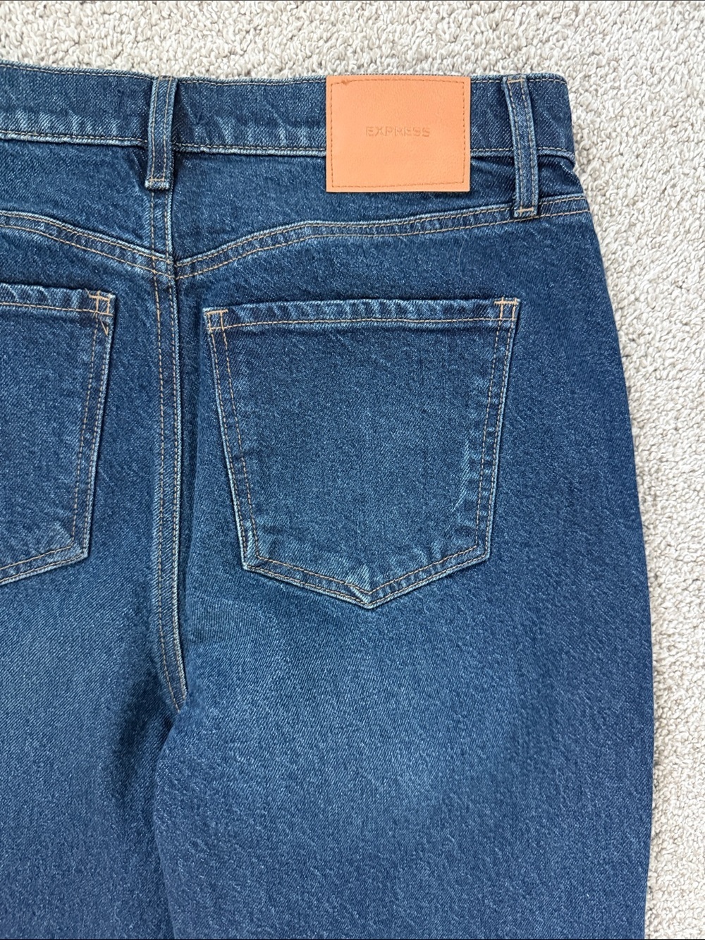 Express straight ankle, high-rise stretch, jeans - Picture 6 of 11